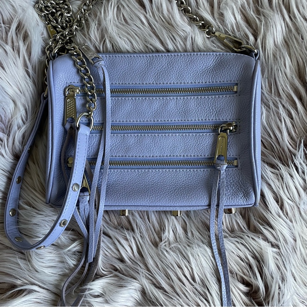 Rebecca Minkoff 5 Zip Mini Lavender Crossbody